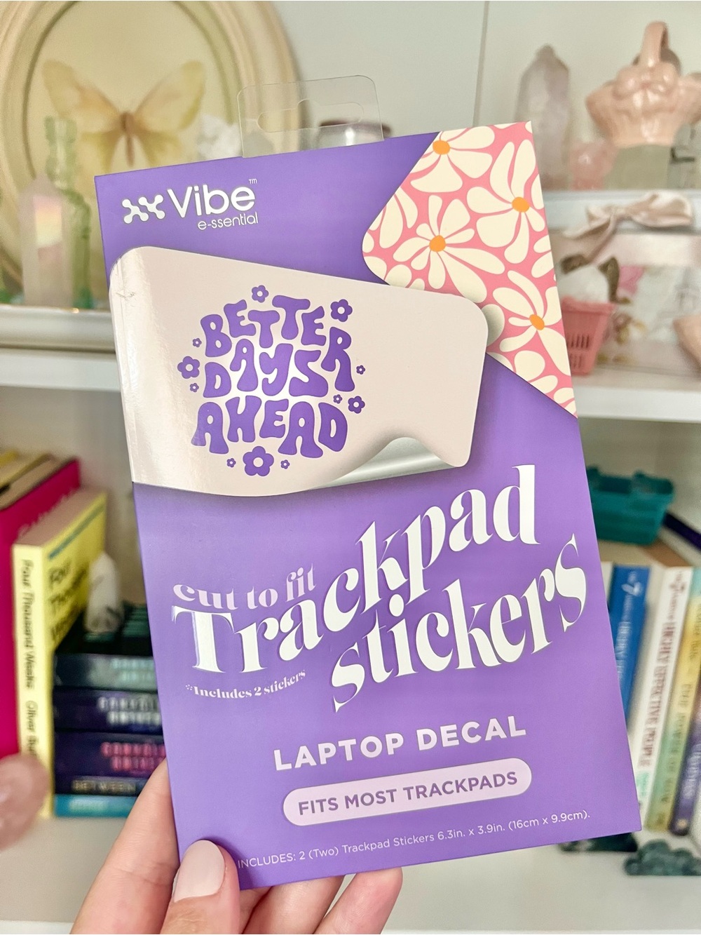 Vibe e-ssential Laptop Trackpad Decal Stickers Better Days Floral 2-Pack Mac⁠